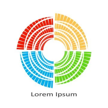 Abstract emblem design template. Vector illustration. Stock Illustration