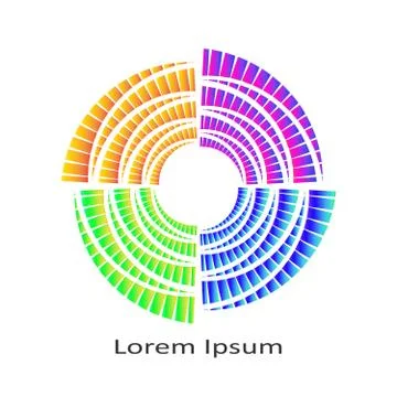 Abstract emblem design template. Vector illustration. Stock Illustration