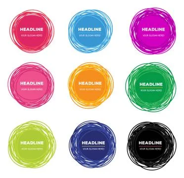 Abstract Emblems Design Set Illustrazione stock