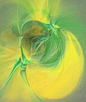 Abstract embossed background in yellow and green Illustrazione stock