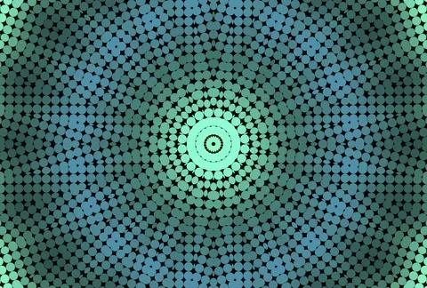 Abstract emerald background with radial dotted pattern Stock Illustration