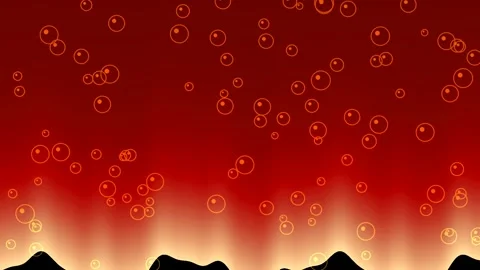 Abstract emerald green background with floating bubbles and gradient wave Stock Footage 336766499