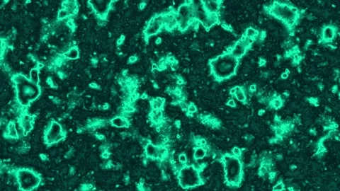 Abstract emerald verdigris animation, seamless loop of stained corrosion and Stock Footage 331190994