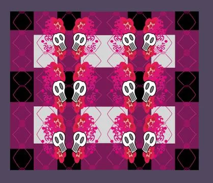 Abstract emo pattern Stock Illustration