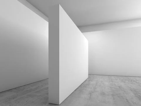 Abstract empty 3d interior background, corner Stock Illustration