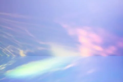 Abstract empty 3d room scene with colorful dreamy prism Light Overlay Stock Photos