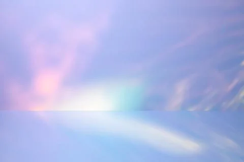 Abstract empty 3d room scene with colorful dreamy prism Light Overlay Stock Photos