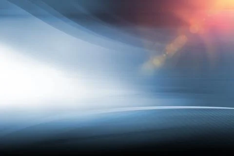 Abstract empty 3D studio space with lens flare at right top corner concept 스톡 일러스트