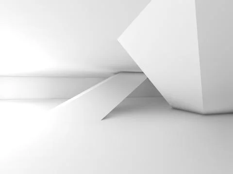 Abstract empty contemporary interior, 3d render Illustrazione stock
