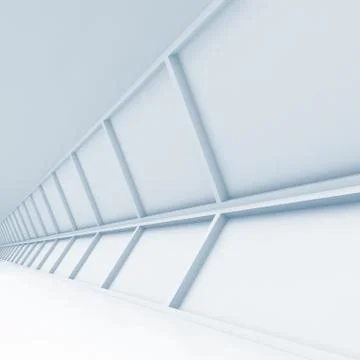 Abstract empty corridor, blue toned high-tech 3d Stock Illustration