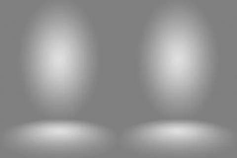 Abstract Empty Dark White Grey gradient with Black solid vignette lighting... Stock Photos