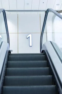 Abstract empty escalator Stock Photos