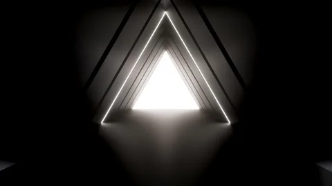 Abstract empty futuristic dark corridor or tunnel with moving light. Stock Footage 271041262
