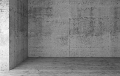 Abstract empty gray concrete room interior Stock Illustration