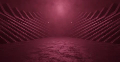 Abstract Empty Interesting Smoke Maroon Brown Hall Background 3D Render イラスト素材