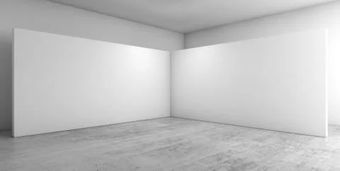 Abstract empty interior, corner 3d Stock Illustration