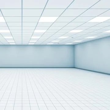 Abstract empty office room interior 3d render Illustrazione stock