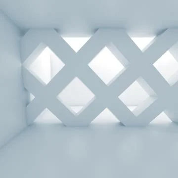 Abstract empty room 3d partition Stock Illustration