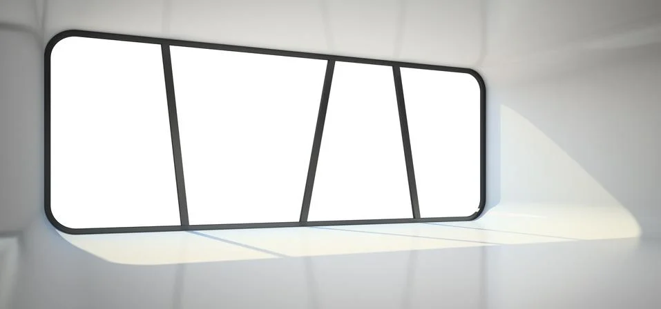 Abstract empty room with big window Stock Illustration