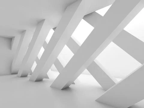 Abstract empty room with partition 3 d Stock Illustration