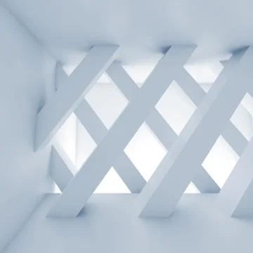 Abstract empty room, partition made of girders Stock Illustration