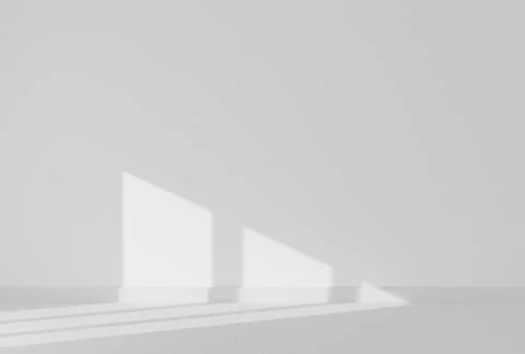 Abstract empty room with wall, floor, ceiling without any textures, 3D render Stock Illustration