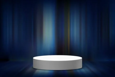 Abstract empty studio with podium. Design product template. 3d  vector mockup Stock Illustration