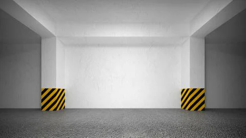 Abstract empty underground parking interior Illustrazione stock
