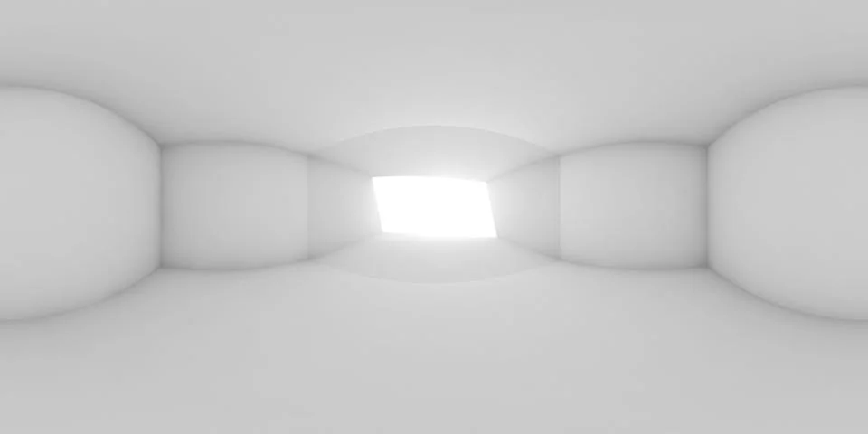 Abstract empty white interior, 3d panorama Stock Illustration
