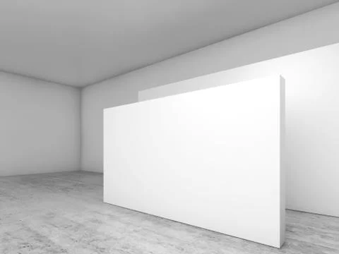 Abstract empty white interior 3d Stock Illustration