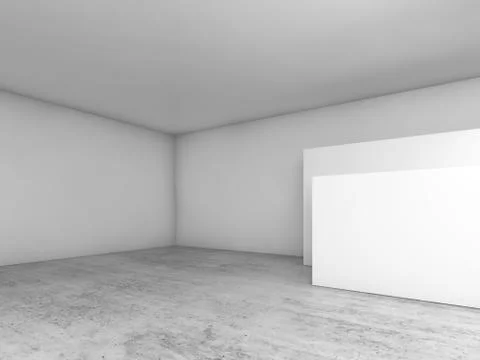 Abstract empty white interior 3d render Stockillustratie