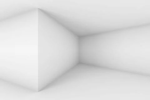 Abstract empty white interior, 3d rendering Stock Illustration