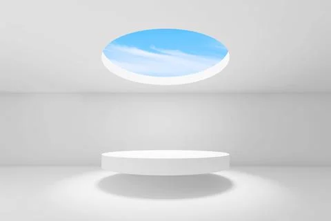 Abstract empty white interior background, 3 d Stock Illustration