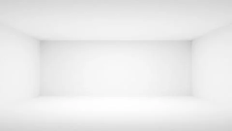 Abstract empty white room interior. Front view, 3d illustration Ilustración de archivo