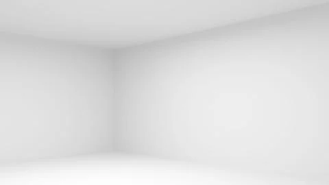 Abstract empty white room interior. 3d render illustration Stockillustratie