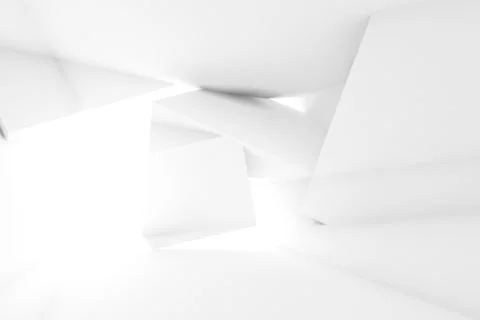 Abstract empty white room interior Stock Illustration