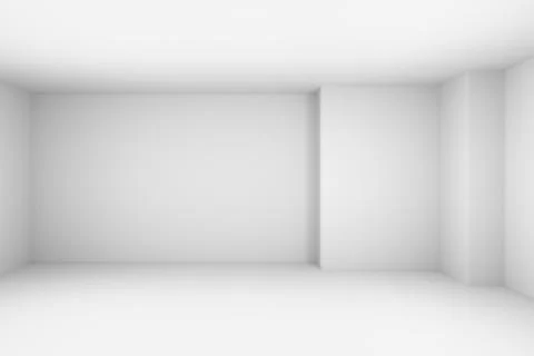 Abstract empty white room simple illustration Stock Illustration