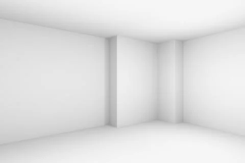 Abstract empty white room simple illustration. イラスト素材
