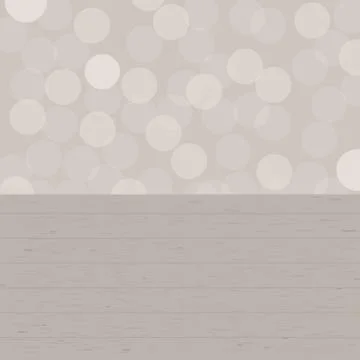 Abstract empty wooden table with bokeh background, for web and print decorati Stock Illustration