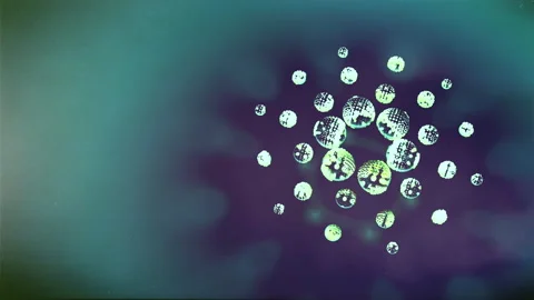 Abstract encoding 3D sphere encoding decoding background. Loop ready. Video stock 151359908