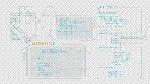 Abstract encoding process in the HUD interface. Vidéo 160678995