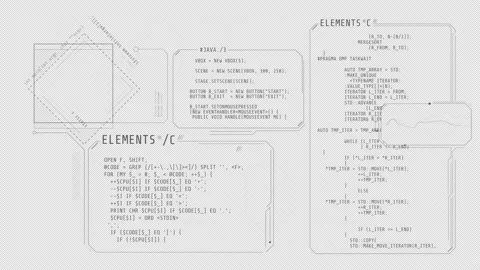 Abstract encoding process in the HUD interface. Vidéo 233366828