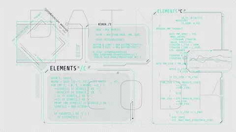 Abstract encoding process in the HUD interface. Vidéo 237401692