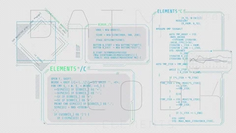 Abstract encoding process in the HUD interface. Vidéo 238990143