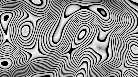 Abstract, endless colorful animation with motion effect of purple waves pattern. Stock Footage 146045384