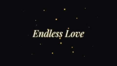 Abstract 'Endless Love' Neon Glow Text on Black Background Loop Stock Footage 336879476
