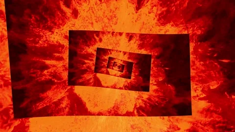 An abstract endless repeating pattern of fire spreading. Stock Footage 239217147