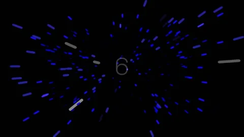 Abstract energetic burst pattern emanating from the number nine on a dark b.. Stock Footage 342203598