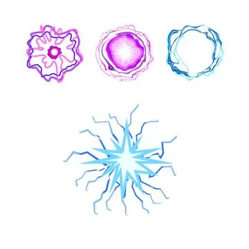 Abstract energetic elements creating powerful magical effects Stock Illustration
