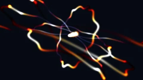 Abstract energetic light streaks in a dark background, motion effect Stock Footage 340495948